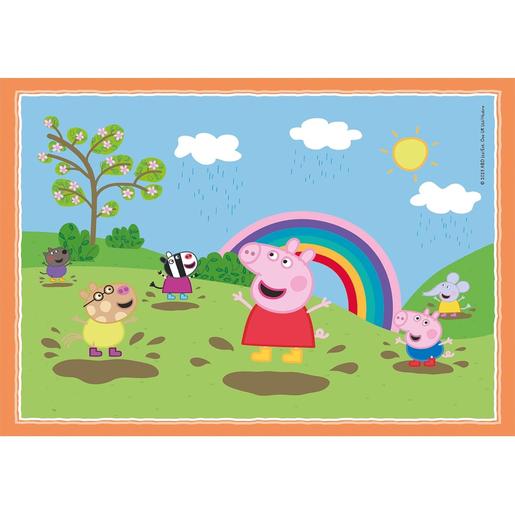 Clementoni - Peppa Pig - Puzzle infantil 4 en 1: Conjunto de 12, 16, 20 y 24 piezas Peppa Pig ㅤ