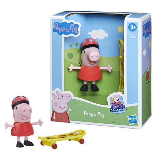 Peppa Pig - Figura Peppa con monopatín