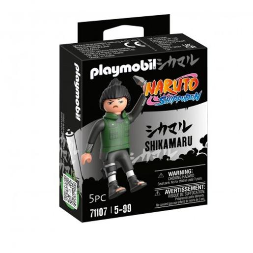 Playmobil - Figura de Shikamaru con chaleco verde, pantalón y botas negras y Kunai ㅤ