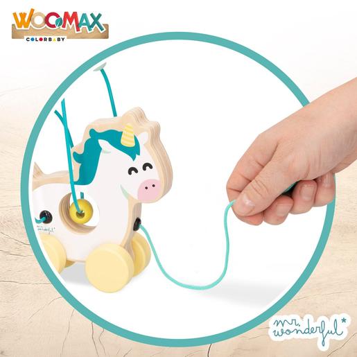 Woomax - Unicornio arrastre de madera - Mr Wonderful