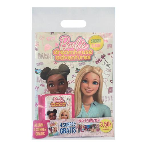 Panini - Starter pack Álbum + 4 sobres Barbie Dreamhouse Adventures