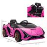 Homcom - Lamborghini SIAN eléctrico rosa
