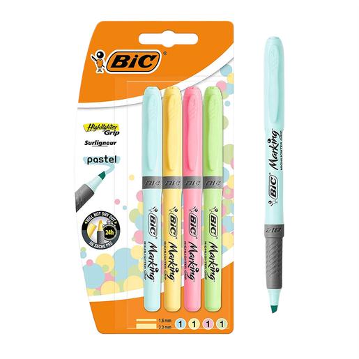 Subrayadores BiC® 4 piezas en colores pastel - Pepco España