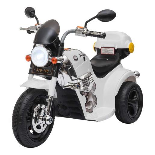 Homcom - Triciclo Moto Infantil Eléctrico Blanco HomCom