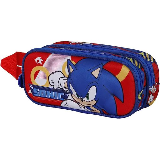 Sega - Sonic the Hedgehog - Estuche Portatodo 3D Doble de Sonic The Hedgehog y Sega