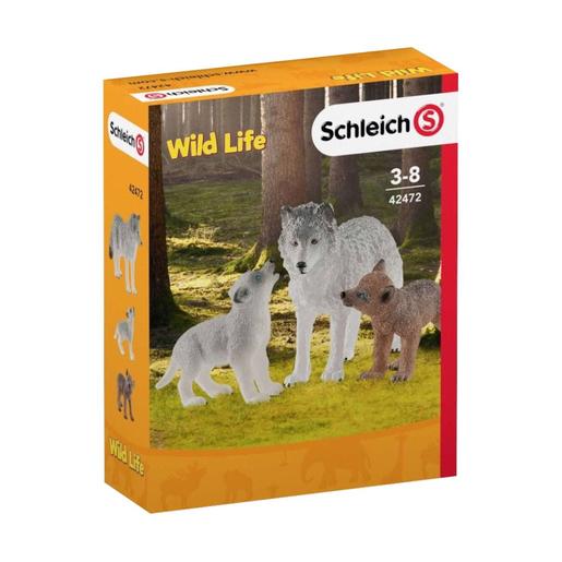 Schleich - Mamá loba con cachorros