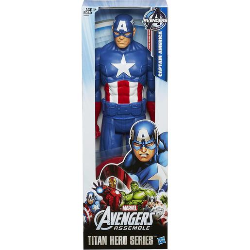Hasbro - Capitán América - Figura de titán Capitán América Vengadores Marvel 30cm ㅤ
