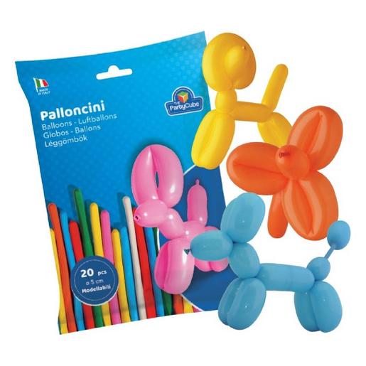 Bolsa con 20 globos moldeables varios colores