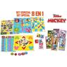 Carrera - Mickey Mouse - Set especial 8 en 1: Juegos de mesa clásicos con amigos de dibujos animados ㅤ