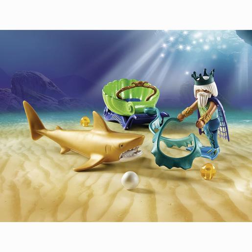 Playmobil - Rey del Mar con Carruaje de Tiburón 70097
