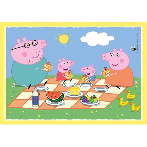 Clementoni - Peppa Pig - Puzzle infantil 4 en 1: Conjunto de 12, 16, 20 y 24 piezas Peppa Pig ㅤ