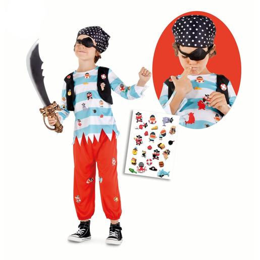Disfraz infantil - Pirata pegatín 3-4 años