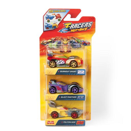 T-Racers Mix Race Carrera Mixta Pack 3 (Varios modelos) ㅤ