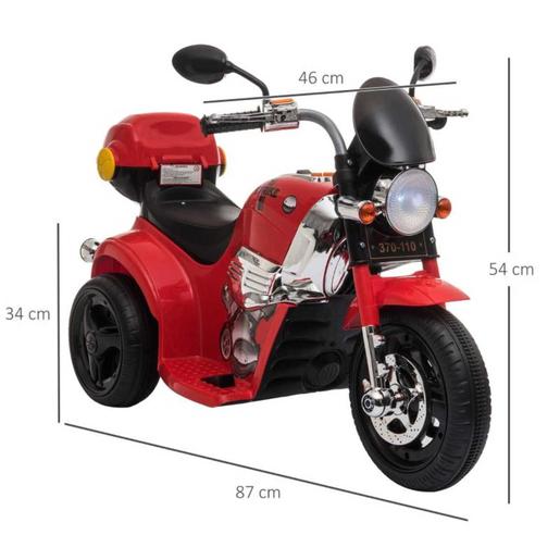 Homcom - Moto Triciclo Infantil Eléctrico Rojo HomCom