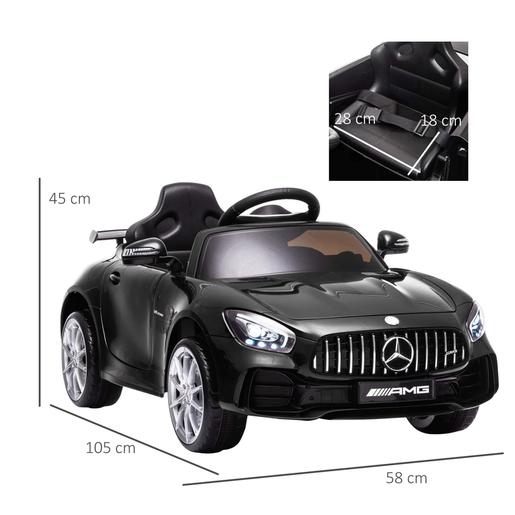 Homcom - Coche infantil eléctrico - Mercedes GTR negro