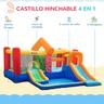 Castillo Hinchable con 2 toboganes y 2 camas de salto 380 cm Outsunny