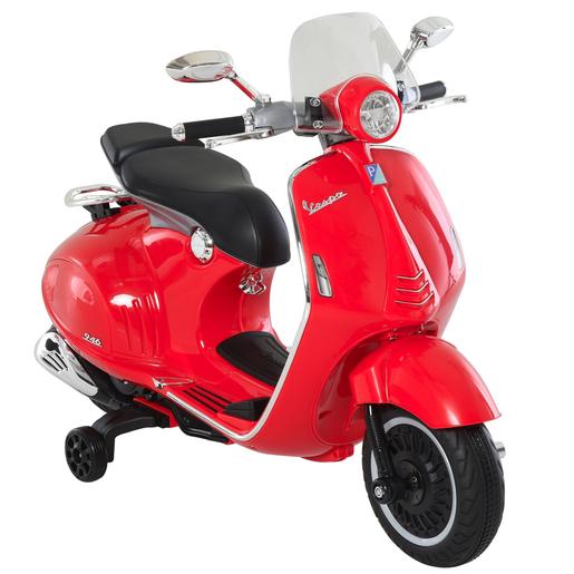 Homcom - Moto eléctrica infantil roja - Vespa Scooter
