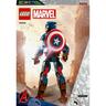 LEGO - Capitán América - Figura de construcción superhéroe Capitán América, set de juguete con escudo 76258