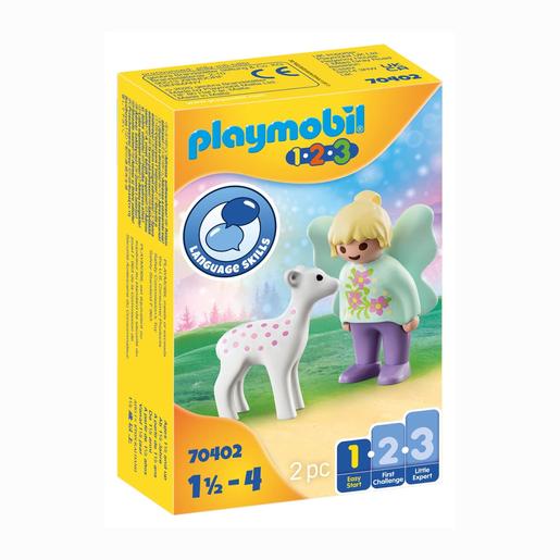 Playmobil - 1.2.3 Hada con Cervatillo 70402