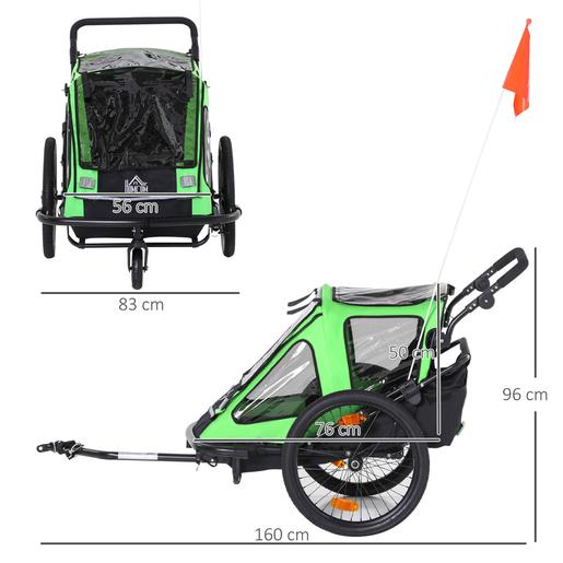 Homcom - Remolque carrito infantil para bicicleta