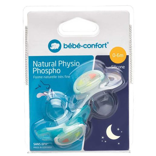 Bébé Confort - Pack 2 chupetes natural physio 0 a 6 meses