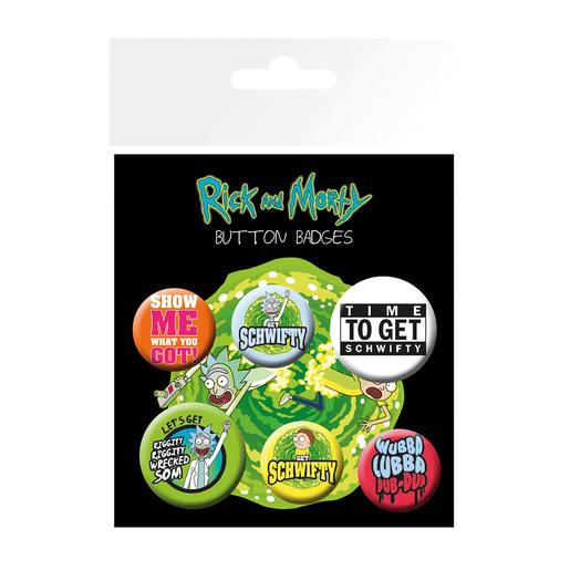 Rick y Morty - Pack 5 Chapas