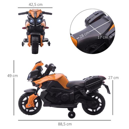 Homcom - Moto infantil eléctrica negra y naranja