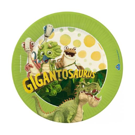 Gigantosaurus - 8 Platos de Cartón 18 cm