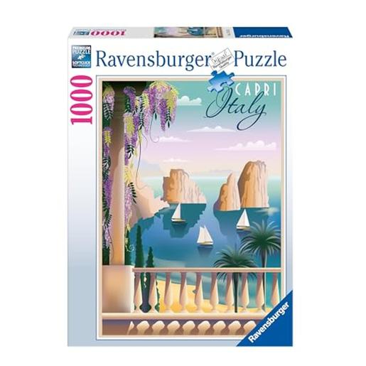 Ravensburger - Puzzle para Adultos Saludos desde Capri 1000 Piezas ㅤ