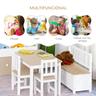 Homcom - Conjunto Mesa + Banco + 2 sillas infantiles Madera