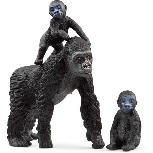 Schleich - Figura de juguete Schleich 42601: familia de gorilas de llanura ㅤ