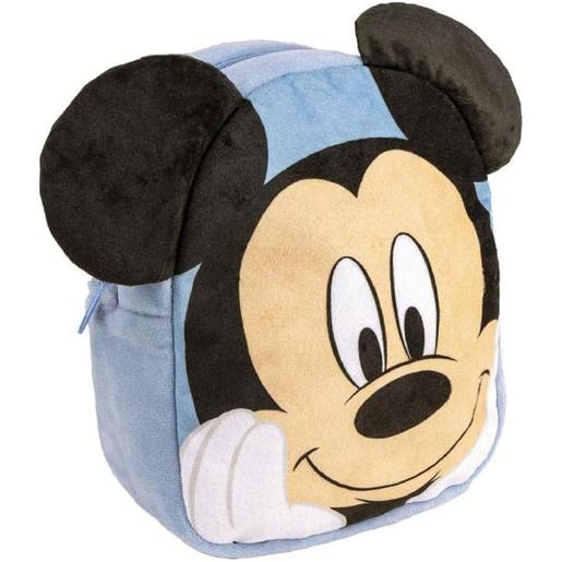 Disney - Mickey Mouse - Mochila infantil suave de peluche Mickey de 22cm color celeste