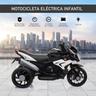 Homcom - Moto eléctrica batería 3 ruedas Trimoto Negro y Blanco
