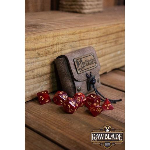 Rawblade - Dados y bolsa de cuero Bárbaro