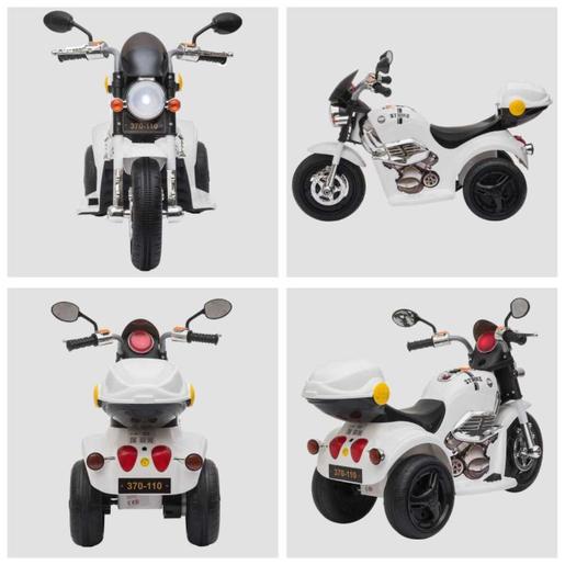Homcom - Triciclo Moto Infantil Eléctrico Blanco HomCom