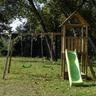 Parque juegos infantil de madera Tibidabo con columpio doble