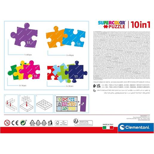 Clementoni - Peppa Pig - Puzzle Infantil Multicolor 10 en 1, de distinto tamaño para montar progresivamente ㅤ