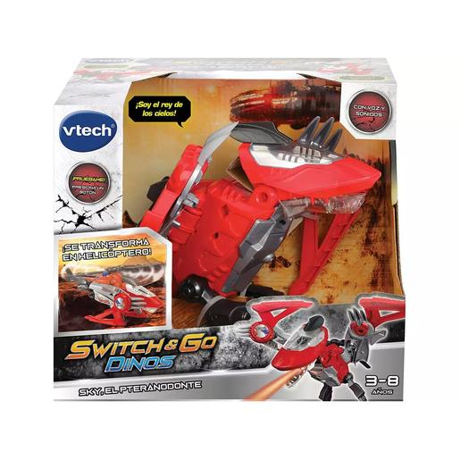 Vtech - Dinosaurio transformable en vehículo Switch&Go Dinos, Sky pteranodonte ㅤ