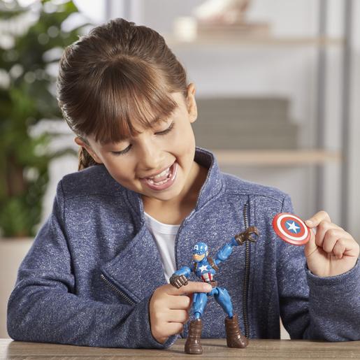 Los Vengadores - Figura Bend and Flex Capitán América 15 cm
