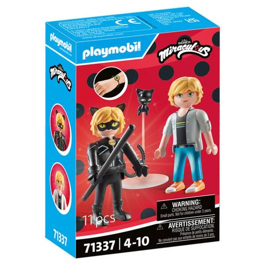 Playmobil - Ladybug - Juguete Miraculous Adrien & Cat Noir ㅤ