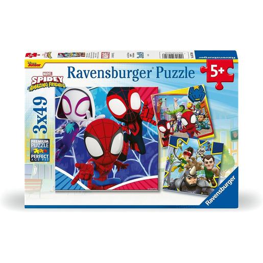 Ravensburger - Colección de 3 puzzle Spidey de 49 piezas ㅤ