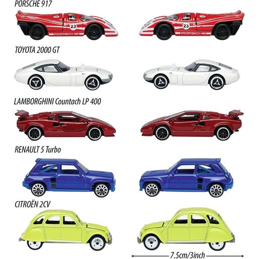Majorette - Pack de 5 coches vintage coleccionables, modelos y colores surtidos ㅤ