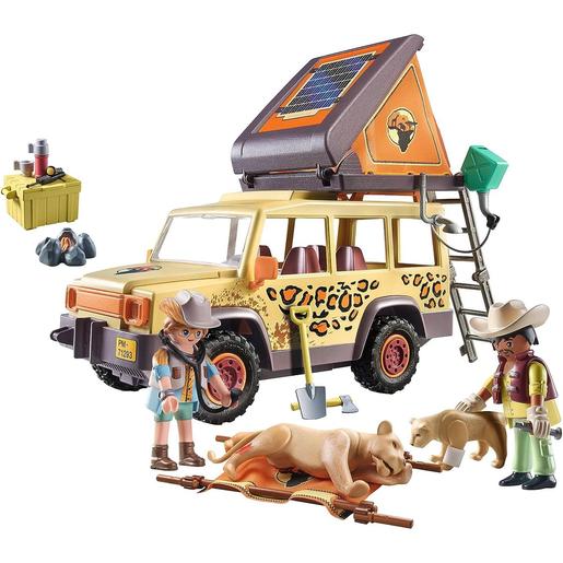 Playmobil - Vehículo todoterreno con leones de fantasía ㅤ
