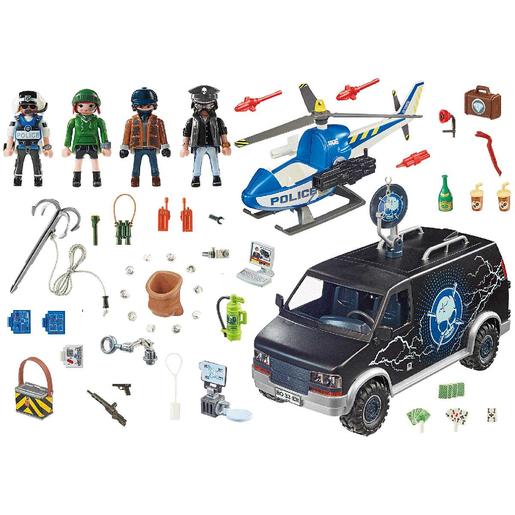 Playmobil - Helicóptero de policía: persecución del vehículo huido - 70575
