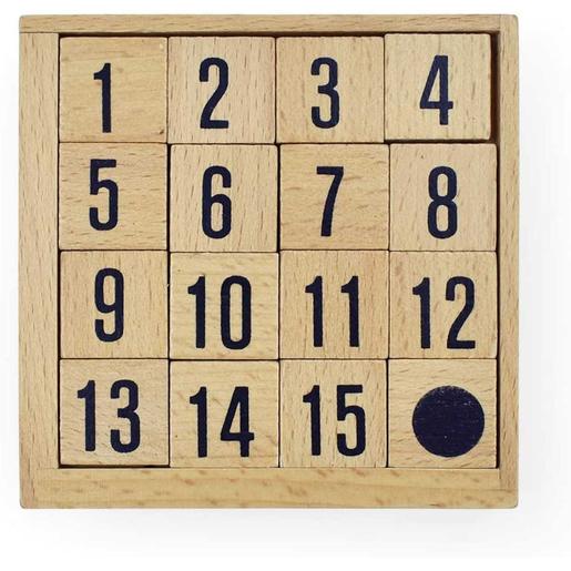 Rompecabezas numérico de madera con tarjetas 1 a 15 ㅤ