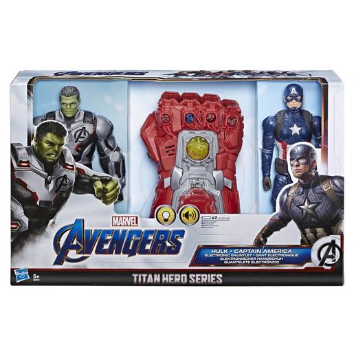 Los Vengadores - Hulk y Capitán América - Figura Titan Hero
