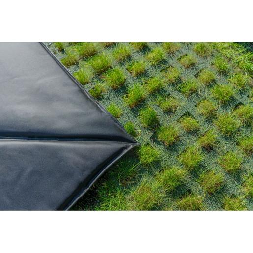 Exit - Cama elástica de suelo Dynamic 305 x 519  cm negro con perímetro de seguridad