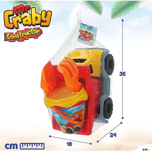 ColorBaby - Set de playa Mr. Craby: camión, cubo y accesorios para diversión en arena ㅤ