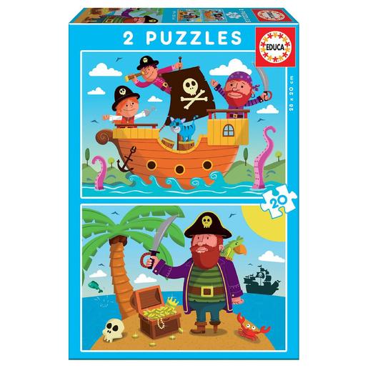 Educa Borrás - Piratas Pack Puzzles 2x20 Piezas