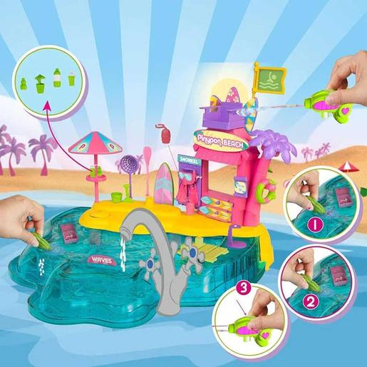 Pinypon - Playset de playa Pinypon con accesorios y mini muñeca ㅤ